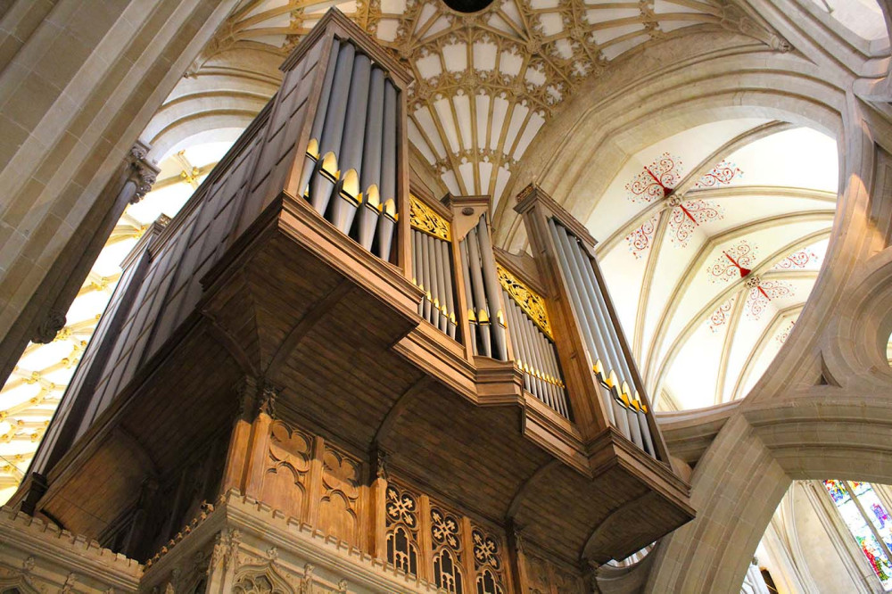 Wells Cathedral begins a £3 million restoration of its 5,000-pipe Grand Organ due to mechanical faults.