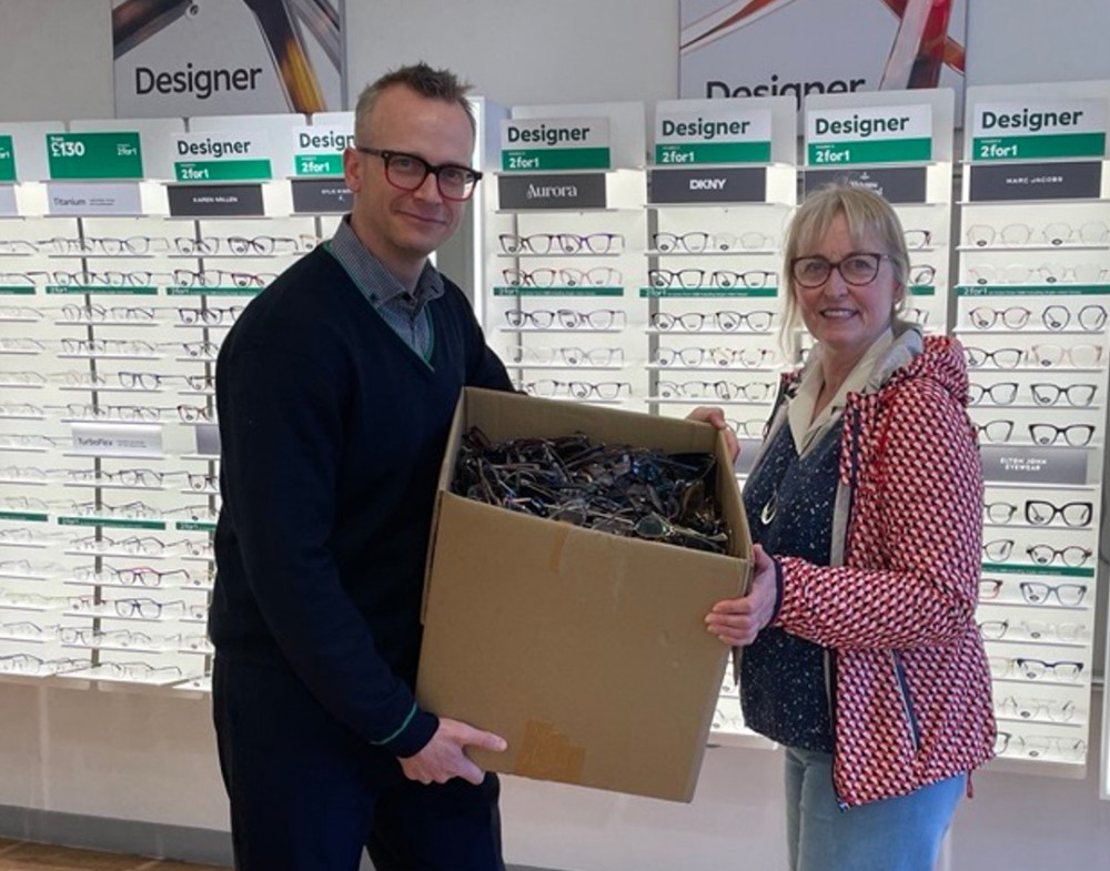 (Left to right) Specsavers Kingston upon Thames, Guy Loveday – Retail Director and Marcia Summers (Image supplied)