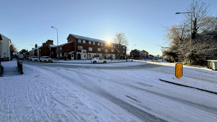 Another weather warning has been raised for Nantwich, as the snowy and icy conditions continue (Photo: Zoe Sandland).
