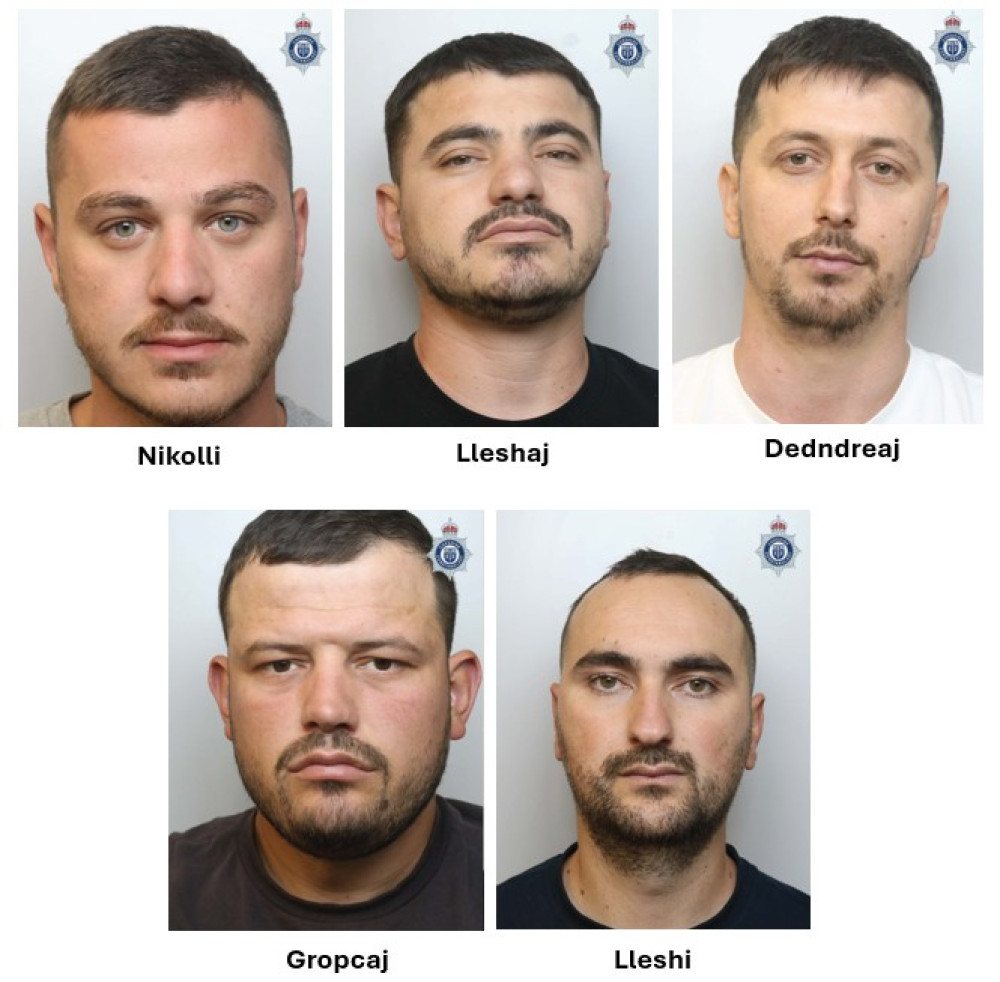 Five Albanian men have admitted their roles in a series of high value burglaries across the UK (Image via: Cheshire Constabulary)