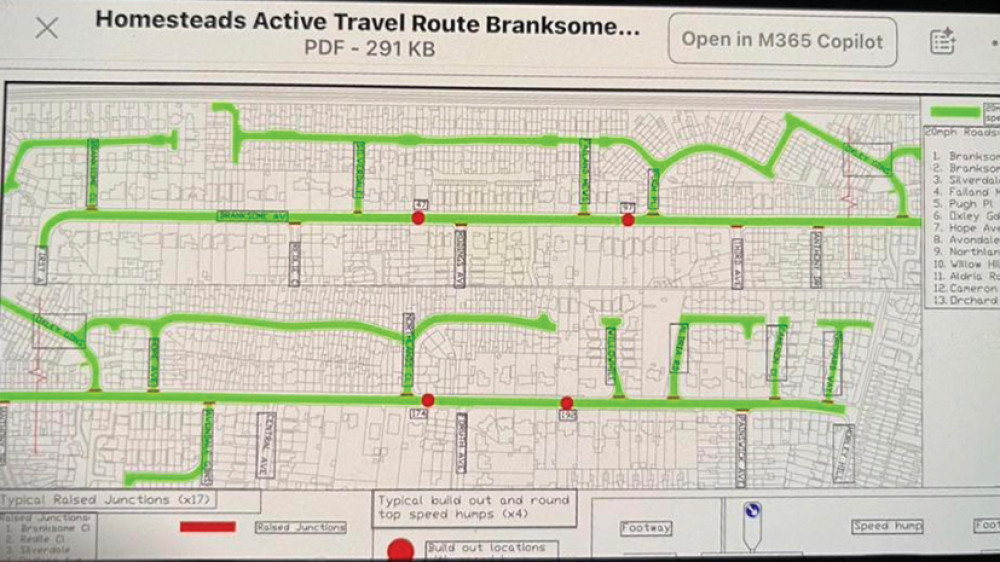 Roads that will be affected