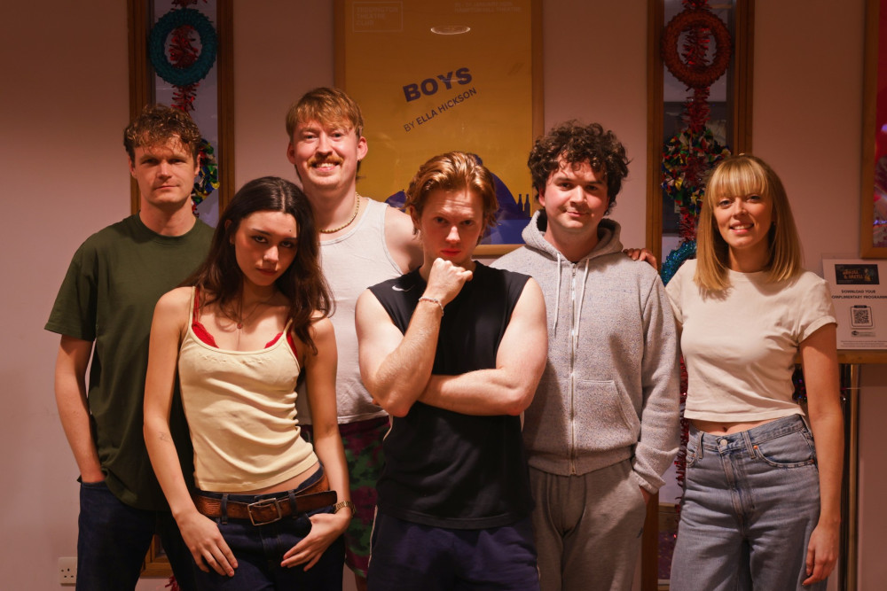 Teddington Theatre Club's production of Ella Hickson's 'Boys' will run at Hampton Hill Theatre from 20 - 24 January (Credit: Teddington Theatre Club)