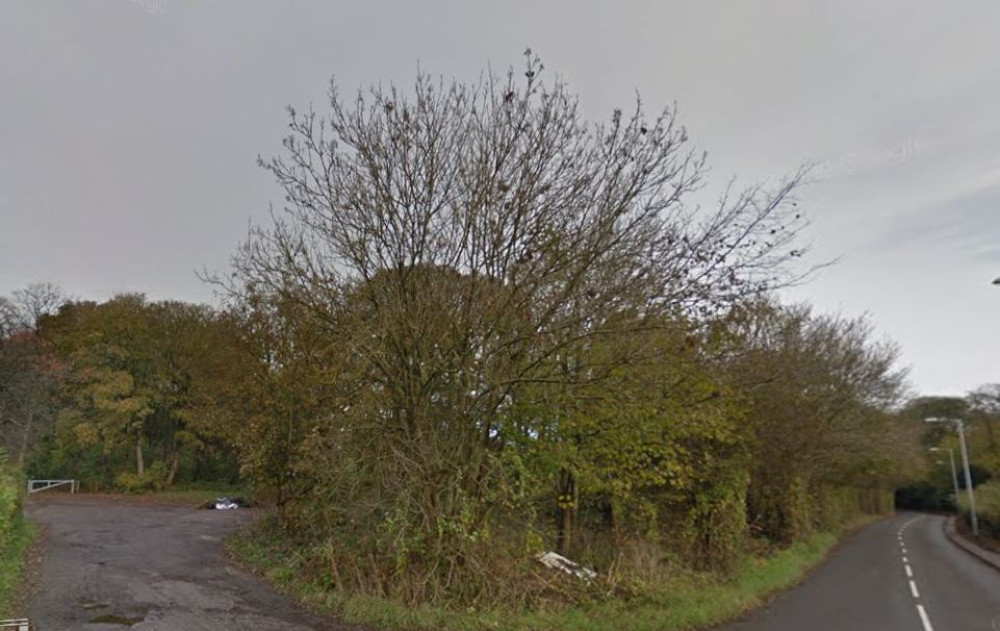 Land to the north of Pepper Street, near Silverdale (image via Google Street View)
