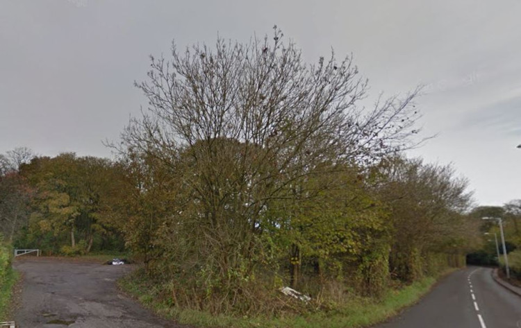 Land to the north of Pepper Street, near Silverdale (image via Google Street View)