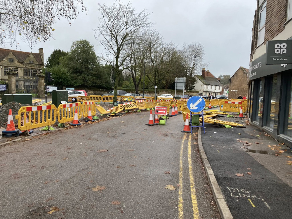 Roadworks around St Johns junction in Warwick (image by Nub News)