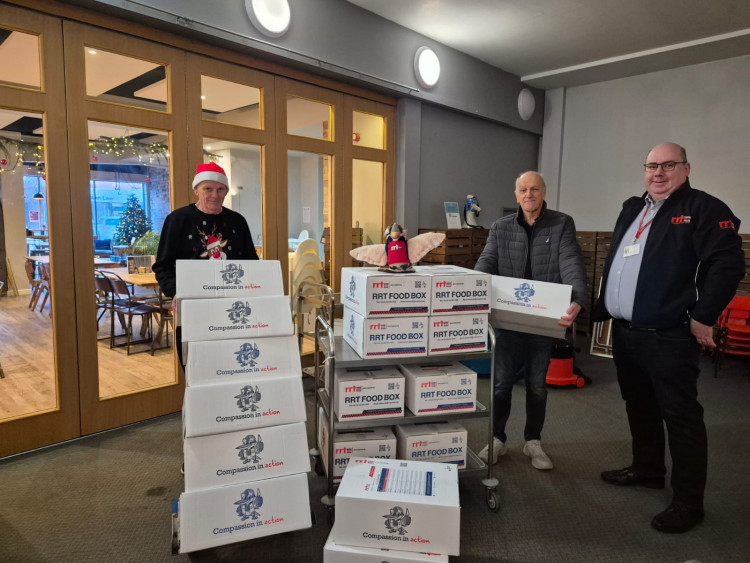 Poynton Community Larder receive a food box donation from the Rapid Relief Team (Image supplied)