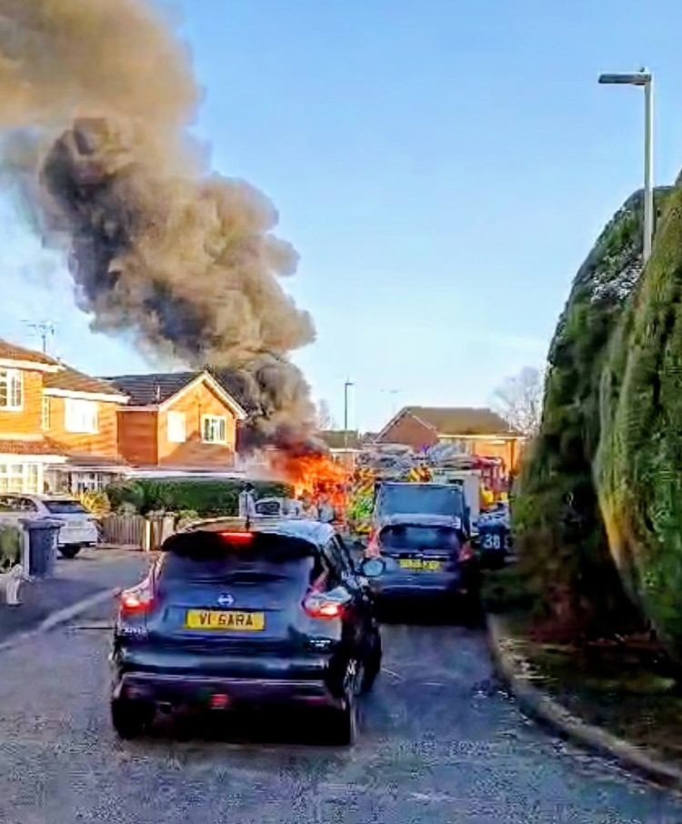 On Saturday 10 January, Cheshire Fire and Rescue Service were called to an incident on Sedgemere Avenue, off Bradfield Road (Photo: Supplied).