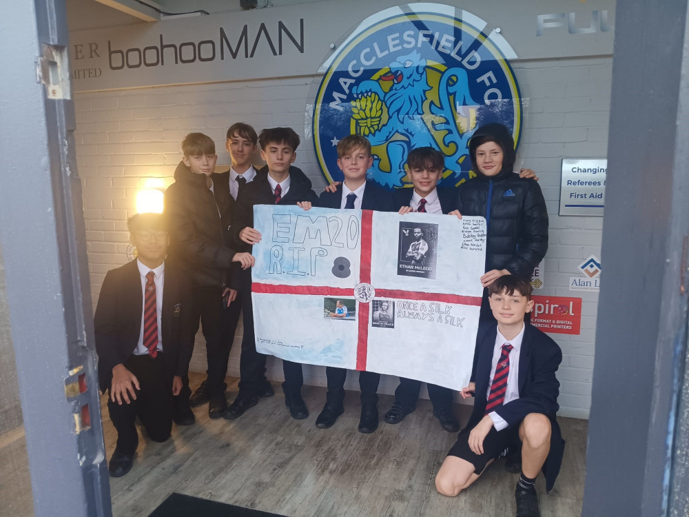 Macclesfield Academy students paid tribute to Ethan McLeod in December (Credit: Supplied)
