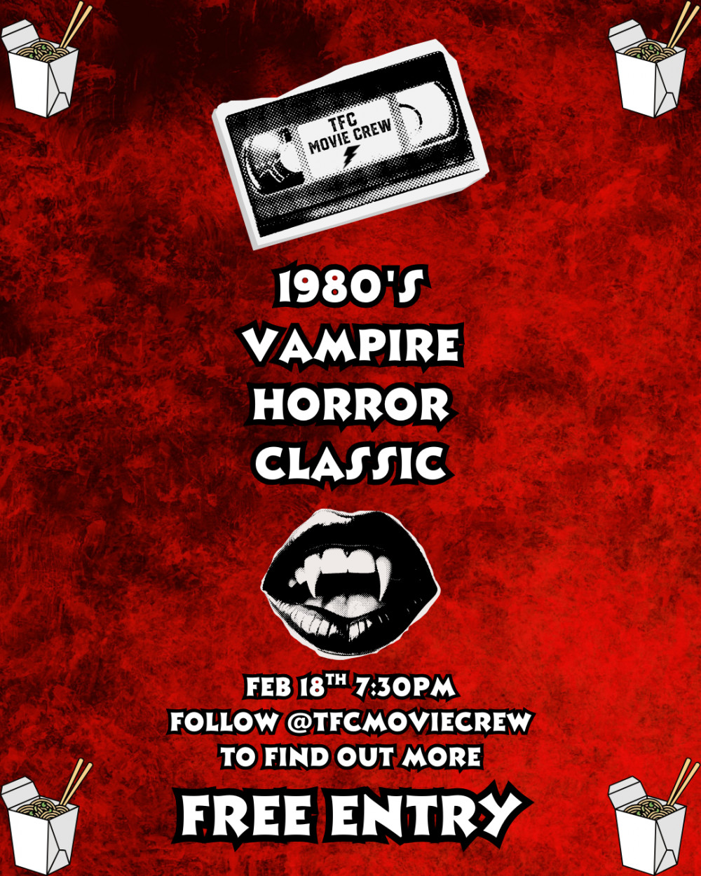 MOVIE CREW SCREENING - 80'S VAMPIRE FLICK