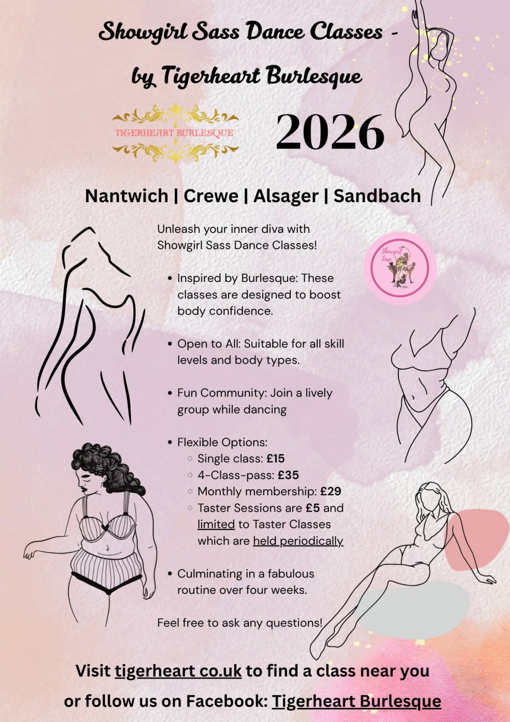 Tigerheart Burlesque presents Showgirl Sass Dance Classes
