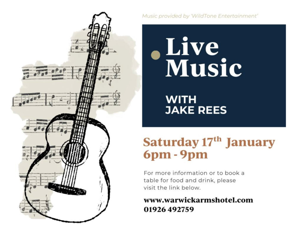 Kick off the New Year with an incredible evening of live music at the Warwick Arms Hotel 