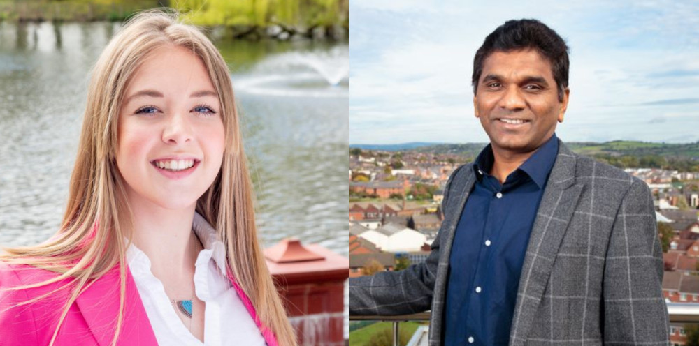 Conservative Chandra Kanneganti (right) and non-aligned councillor Heather Blurton (left) both announced on Wednesday morning that they had joined Reform UK (images vis LDRS)