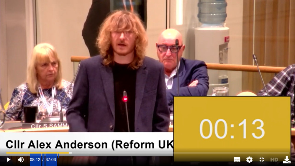 Unlucky? Refrm leader Alex Anderson makes his plea for an all-out 2026 election in Thurrock but a controversial vote went Labour's way