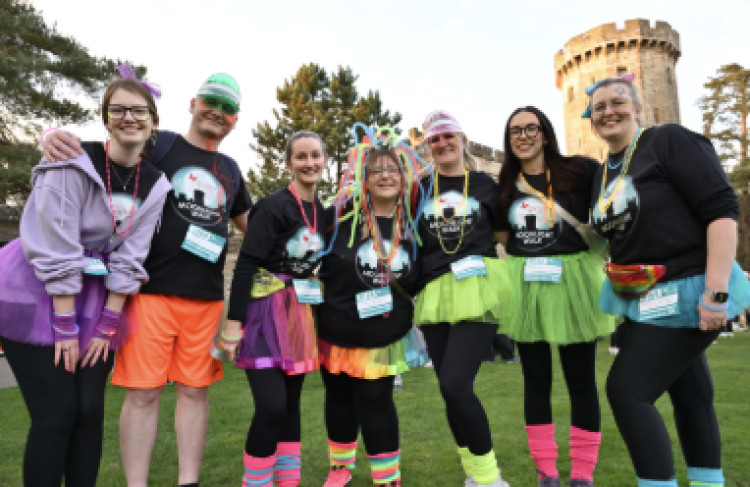 The Midlands' biggest Moonlight Walk returns on 17 April 2026 in Warwick, aiming to raise £250,000 for Myton Hospice (image via WDC) 