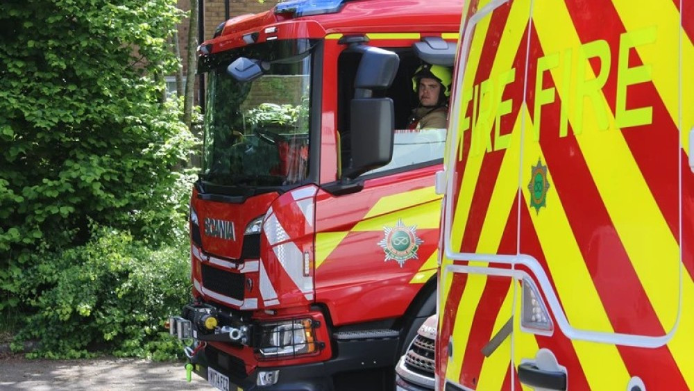 Firefighters were called yesterday morning to Cobden Street in Longton (image via Staffordshire Fire and Rescue Service)