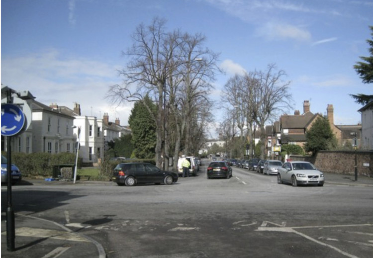 Warwickshire County Council has two raised tables (image via Robin Stott)