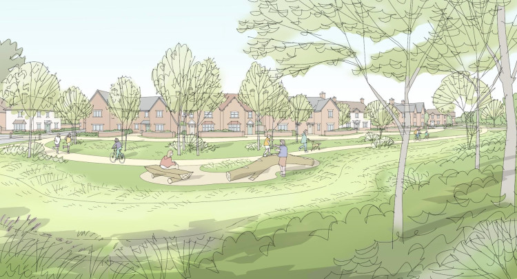 Richborough wants to build 300 homes at Golden End Farm (image via planning application)