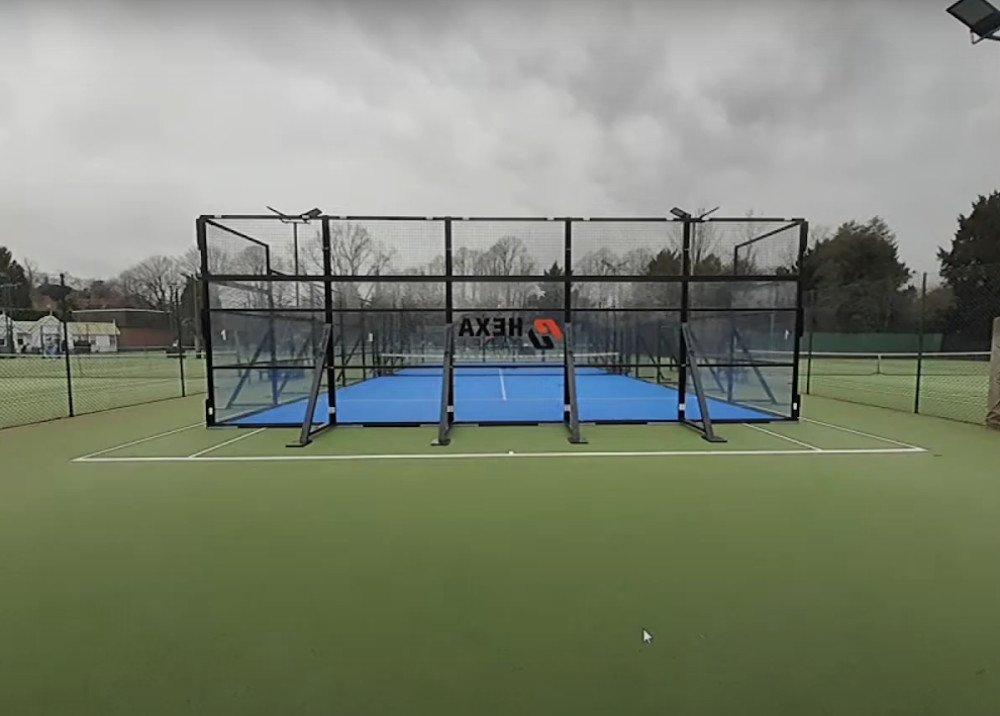 The temporary padel court was installed at Warwick Boat Club last year (image via WDC)