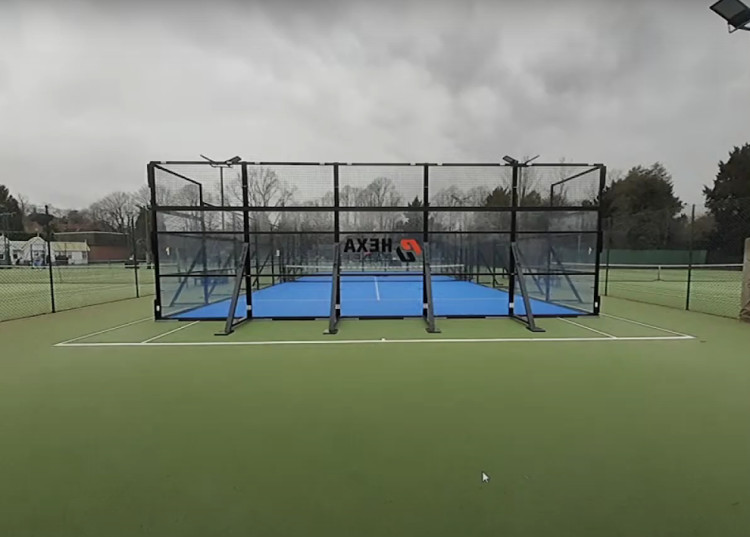 The temporary padel court was installed at Warwick Boat Club last year (image via WDC)