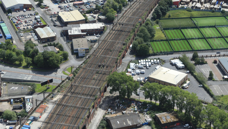 The 'once in a generation' repairs will upgrade ageing railway infrastructure along the Ardwick Corridor, just south of Manchester Piccadilly (Credit: Network Rail)