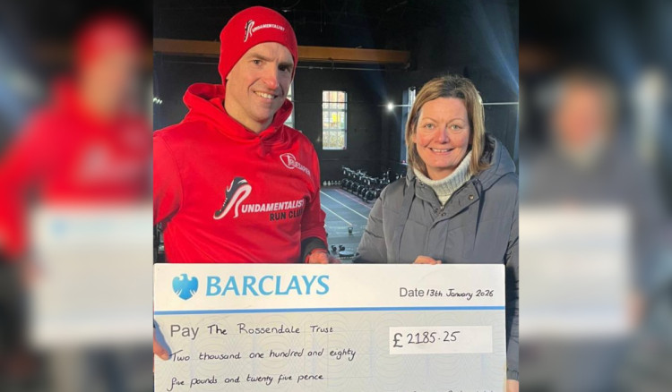 Rundamentalist's Matt Rigby and Susanne Tidswell, PR and fundraising officer at the Rossendale Trust (Credit: Rossendale Trust)