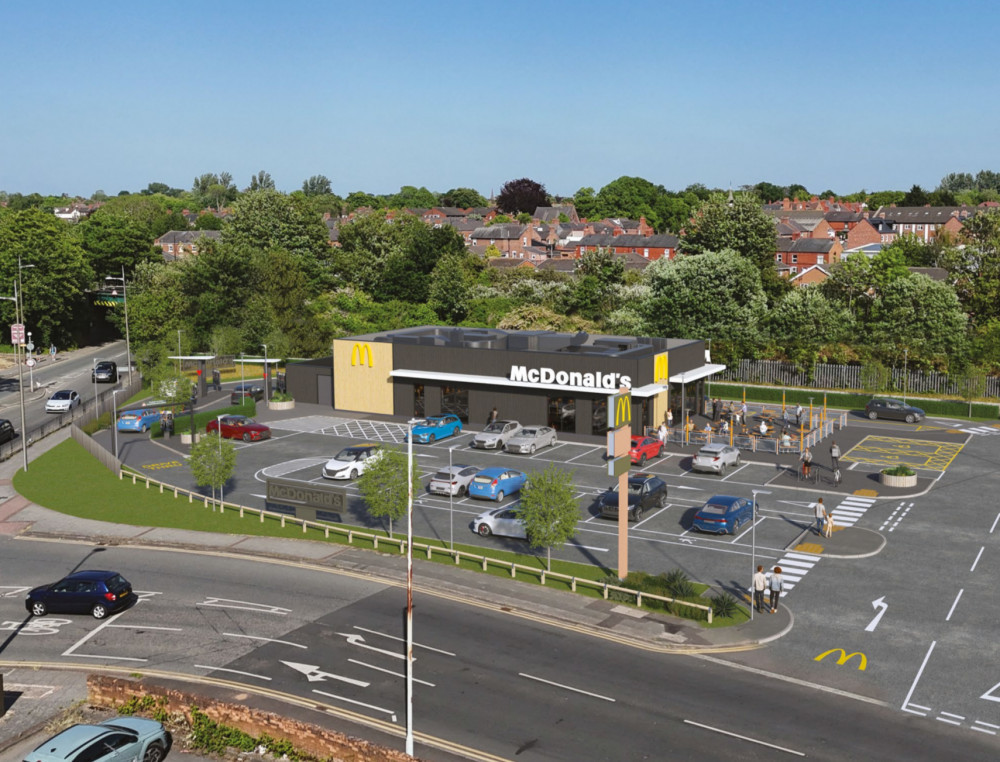 Plans were submitted to Cheshire West and Chester Council for a new McDonald's in Saltney (Image via: Planning Application)