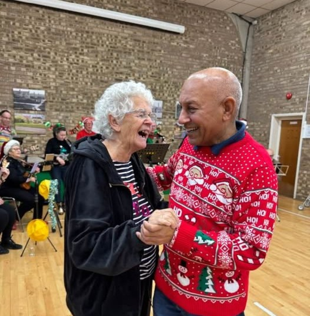 Dave and Irene dancing to music by D'Ukes of Rutland at the Lavender Mill Christmas Party (Photo: Lavender Mill)