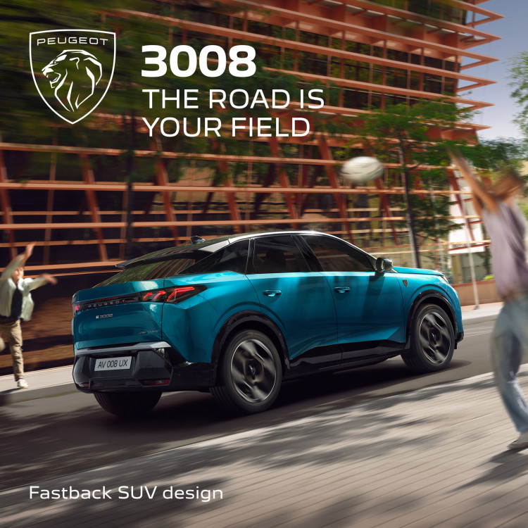 The PEUGEOT 3008 comes as a fastback SUV design (Swansway)
