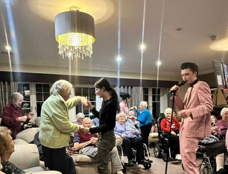 Elvis tribute artist Harry James got everyone at Crandon Springs care home dancing, singing and having fun as they celebrated what would have been Elvis’s 91st birthday.