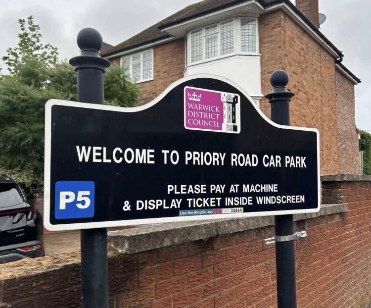 Improvement works at Priory Road car park in Warwick will take place on 20 January (image via WDC)