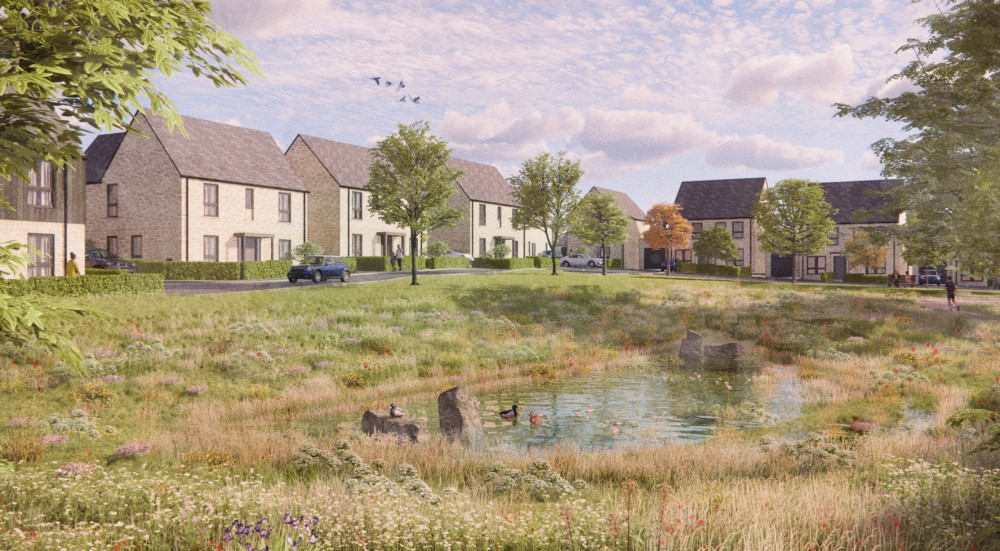 Artist's impression of 49 homes on Burfitt Road in Castle Cary. CREDIT: PAD Desig
