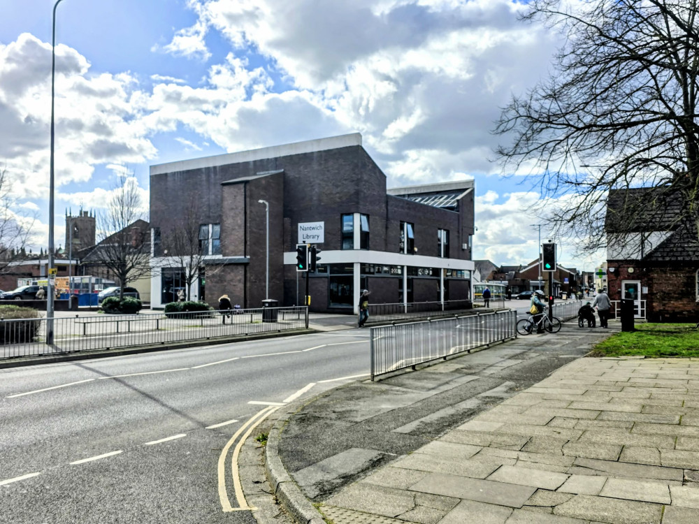 A 50-year-old man from Crewe has been charged with theft and a public order offence, following an incident at Nantwich Library, Beam Street (Photo: Nub News).