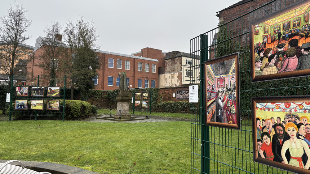 The work of local artist Charles William Brown is on display in Bethesda Gardens, Hanley (image via Nub News)