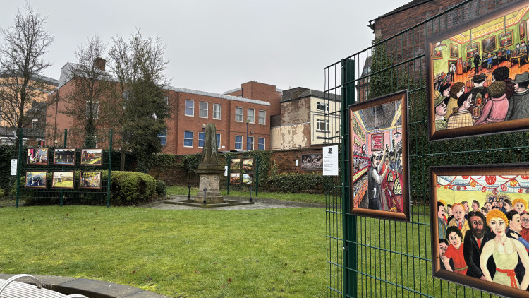 The work of local artist Charles William Brown is on display in Bethesda Gardens, Hanley (image via Nub News)