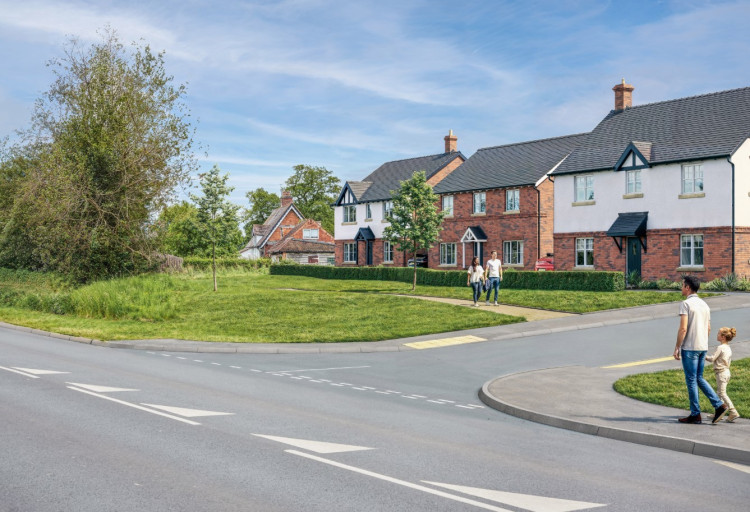 An artist's impression of the new homes off Waste Lane (image via planning application)