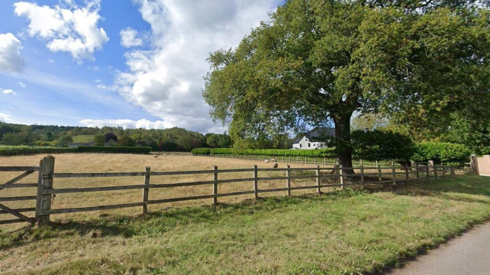 Plans have been submitted for three self-build homes on land off Manor Road, near Baldwin's Gate (image via Google Street View)