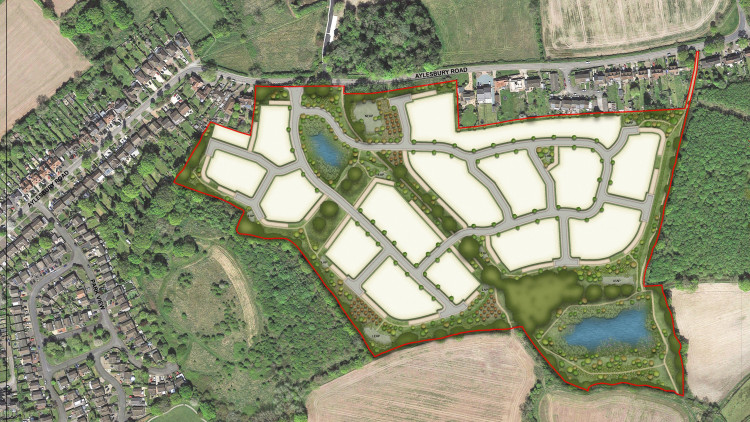 The new houses would be built of Aylesbury Road (image via Taylor Wimpey)