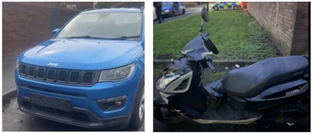 In recent days, Leamington SNT have recovered two stolen vehicles and conducted seven stop searches (image via Leamington Police) 