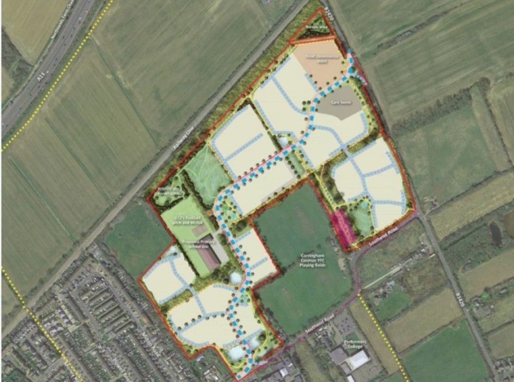 The planned Corringham development