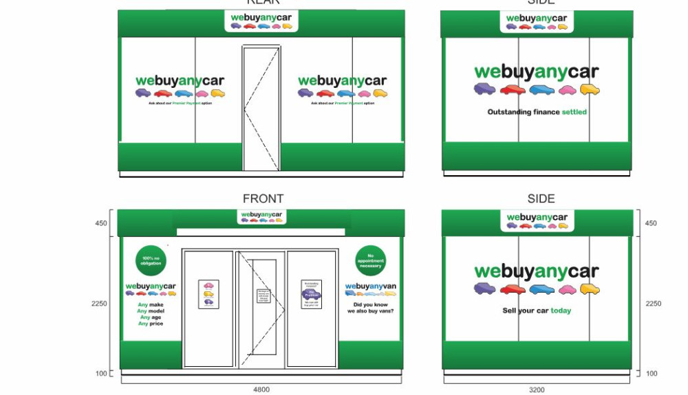 Plans were submitted for a WeBuyAnyCar.com sales pod at Morrisons. 