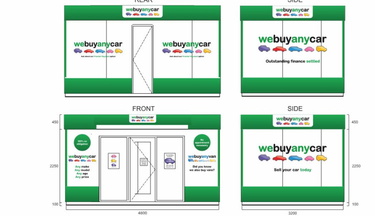 Plans were submitted for a WeBuyAnyCar.com sales pod at Morrisons. 