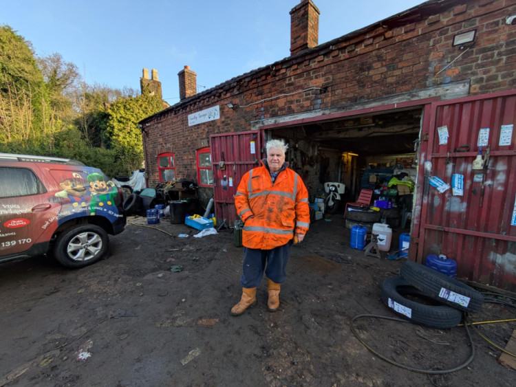 Chris Betley, 73, took over the Smithy Garage from his late father, Joe. (Photo: Nub News)