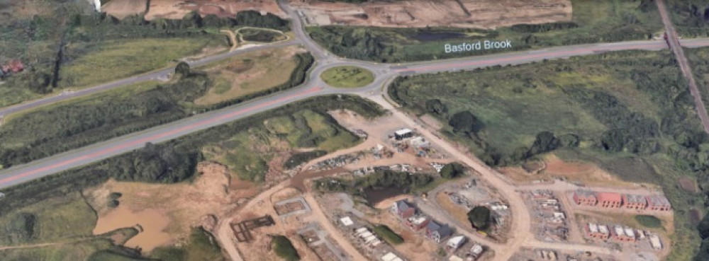 The new school will be at Basford East, off David Whitby Way on the outskirts of Crewe (Photo: Google Earth).