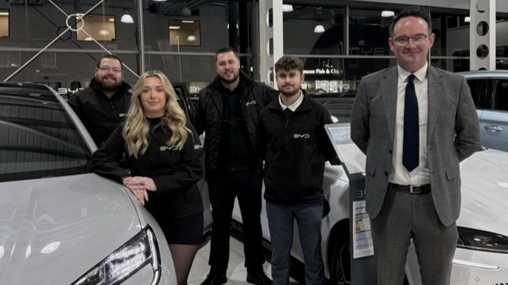  BYD Stoke celebrates reaching 250 vehicle sales since opening in May 2025 (image via Swansway)