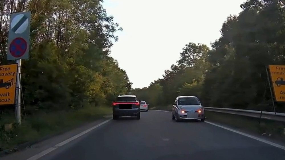 The driver was spotted going the wrong on the A46 at Stoneleigh (image via Warwickshire Police)