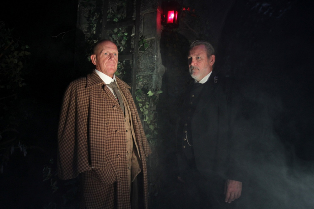 The Signalman stars Chris Walker and John Burton (Image via: Middle Ground Theatre Company)