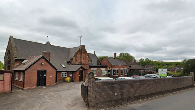In December, a father who pushed his daughter out of harm’s way, was hit by a black Peugeot outside the Meadows Primary School (image via Google Street View)