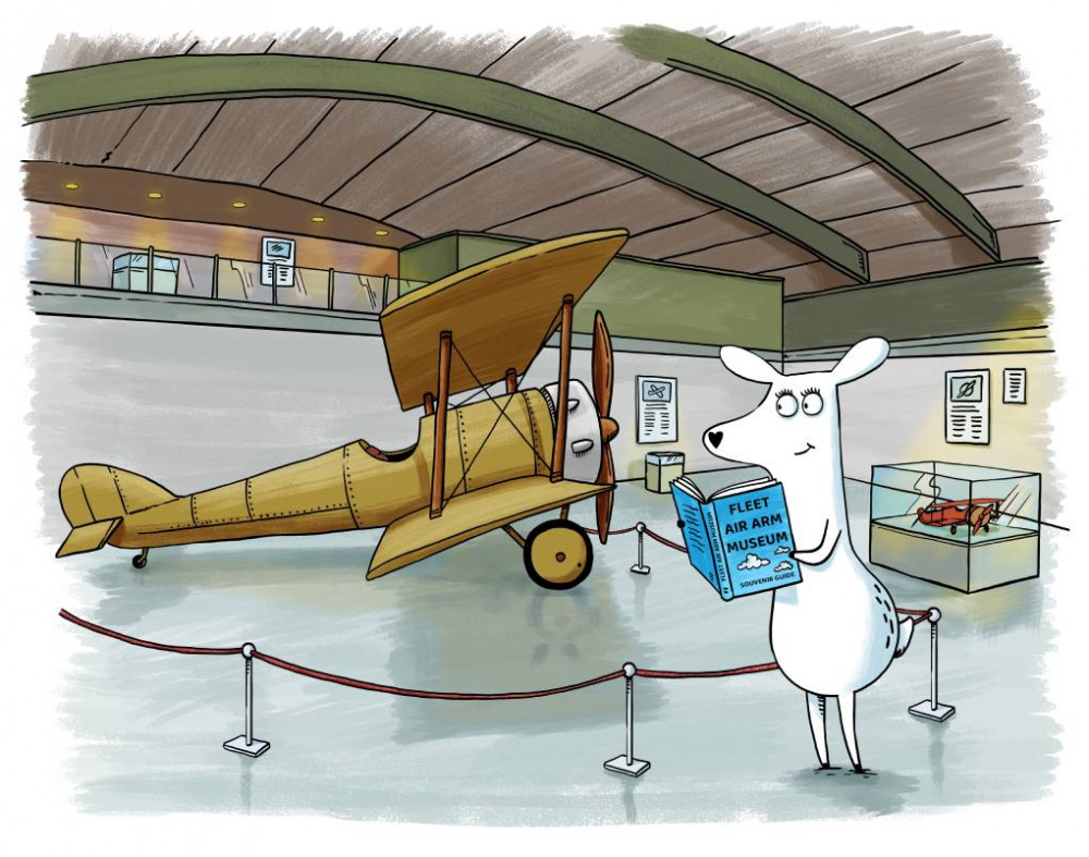 Luna the Globetrotter at the Fleet Air Arm Museum