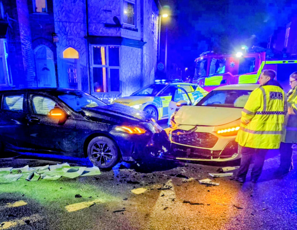 On Friday 23 January, Cheshire Police were alerted to a crash at the junction of Gresty Road and South Street (Photo: Nub News).