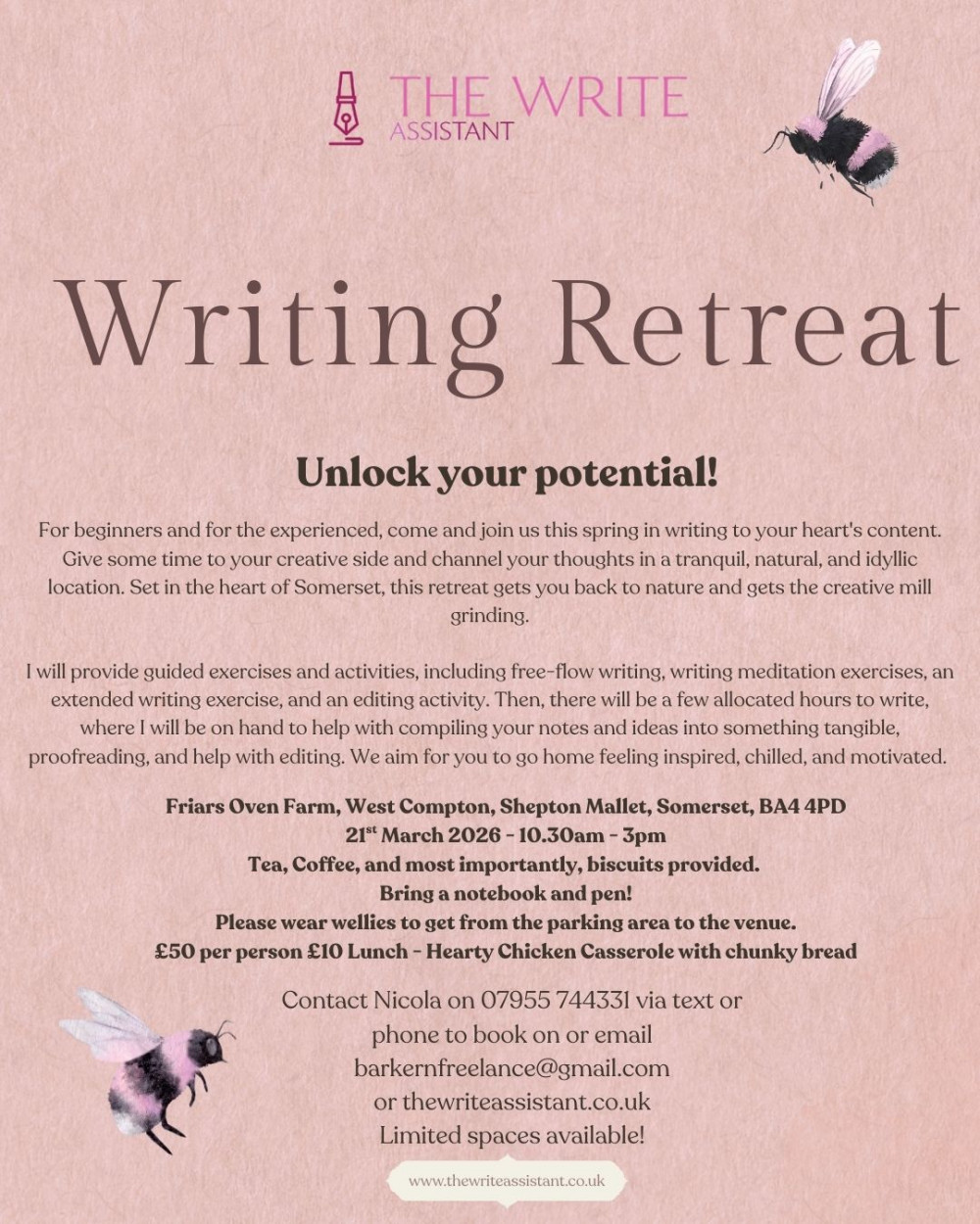 Writers Retreat with The Write Assitant 